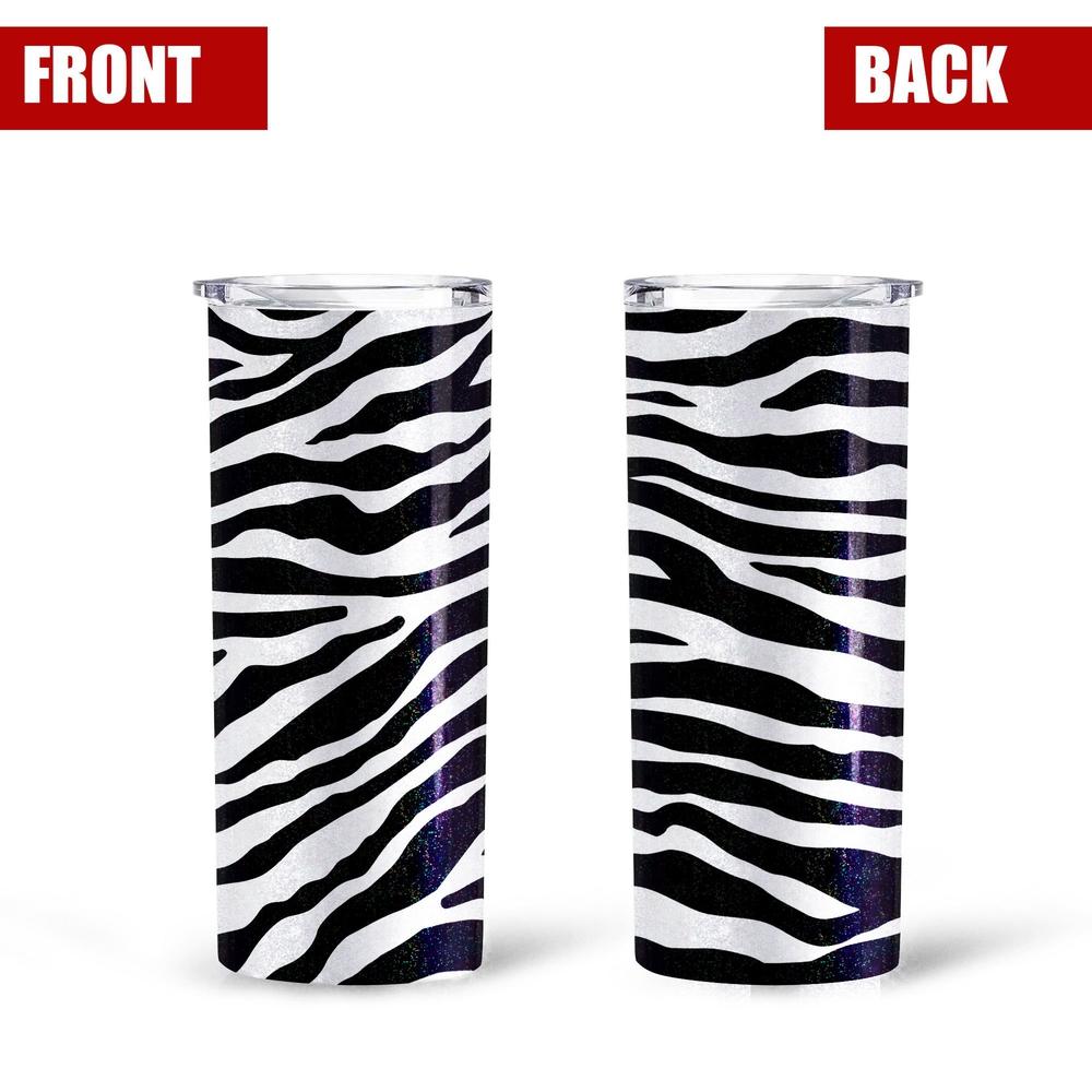 Skin Pattern Zebra Tall Glitter Tumbler - Gearcarcover - 1