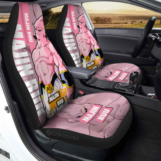 Skinny Majin Buu Car Seat Covers Custom Dragon Ball Anime Car Accessories - Gearcarcover - 1