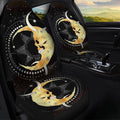 Skull Moon Car Seat Covers Custom Galaxy Car Interior Accessories - Gearcarcover - 1