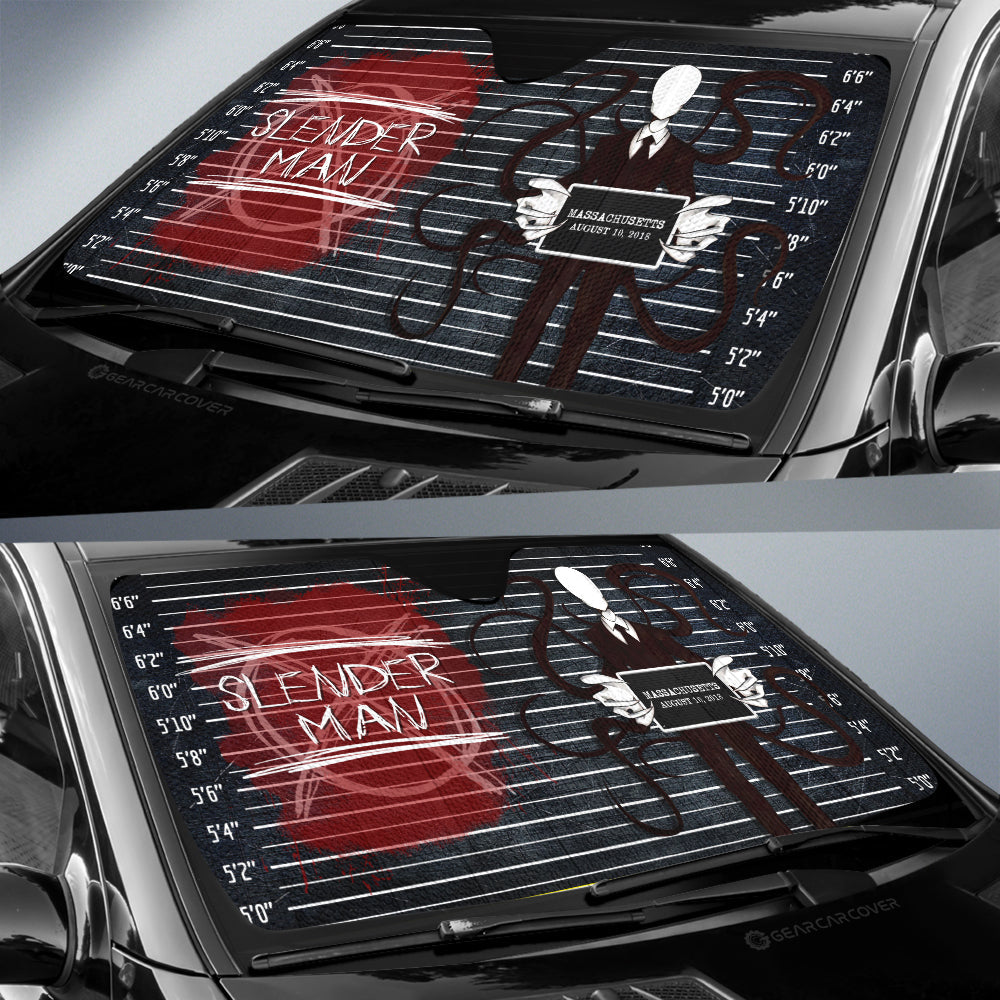 Slenderman From Slenderman Car Sunshade Custom Horror Characters Car Interior Accessories - Gearcarcover - 3