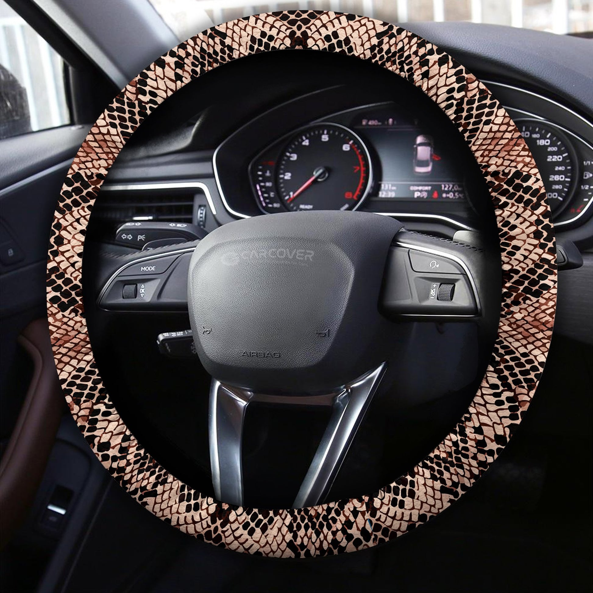 Snake Steering Wheel Cover Custom Animal Skin Printed Car Interior Accessories - Gearcarcover - 3