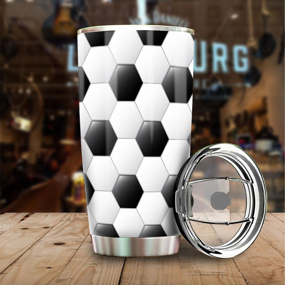 Soccer Pattern Tumbler Stainless Steel - Gearcarcover - 2