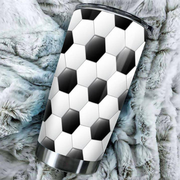 Soccer Pattern Tumbler Stainless Steel - Gearcarcover - 1