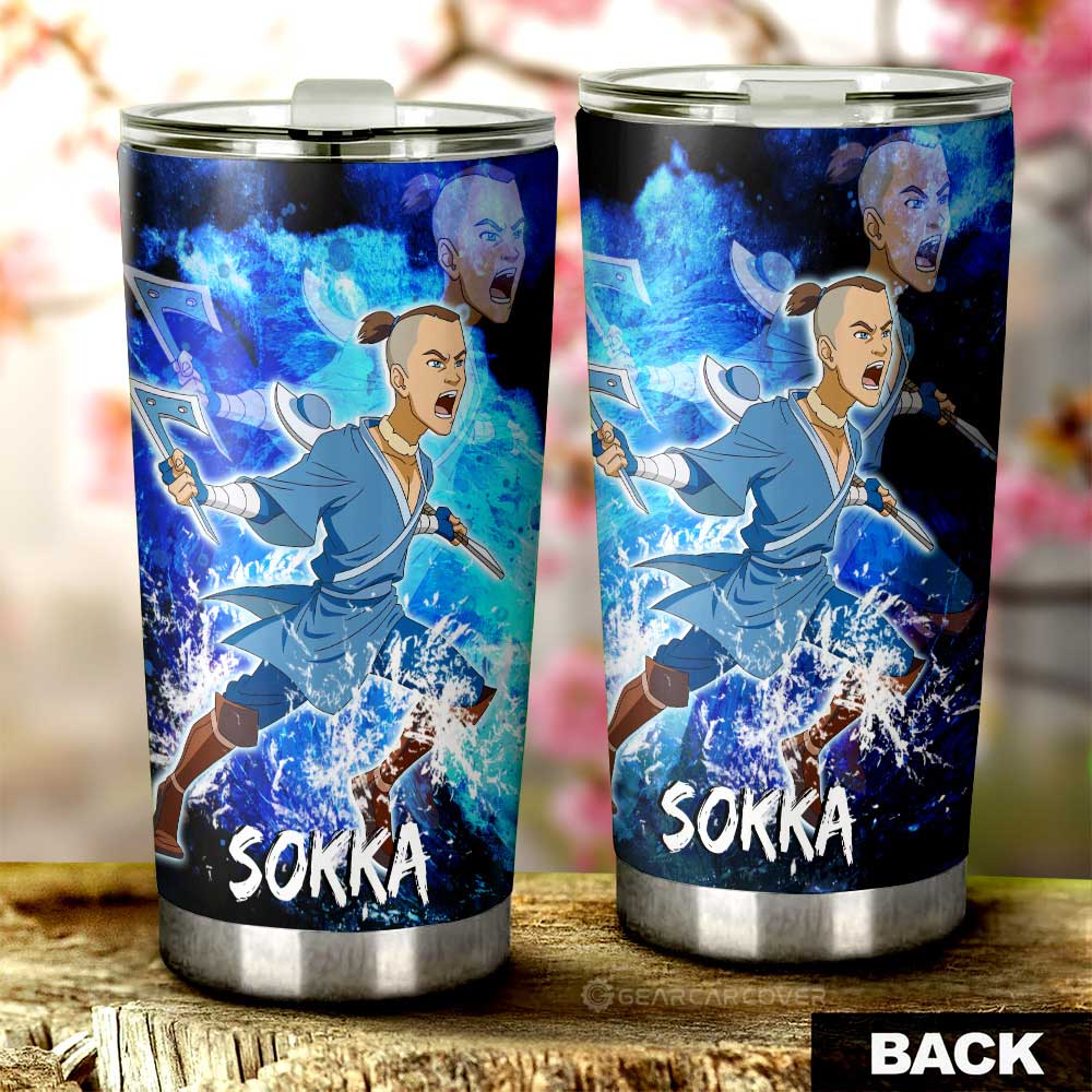 Sokka Tumbler Cup Custom Avatar The Last Airbender Anime - Gearcarcover - 3