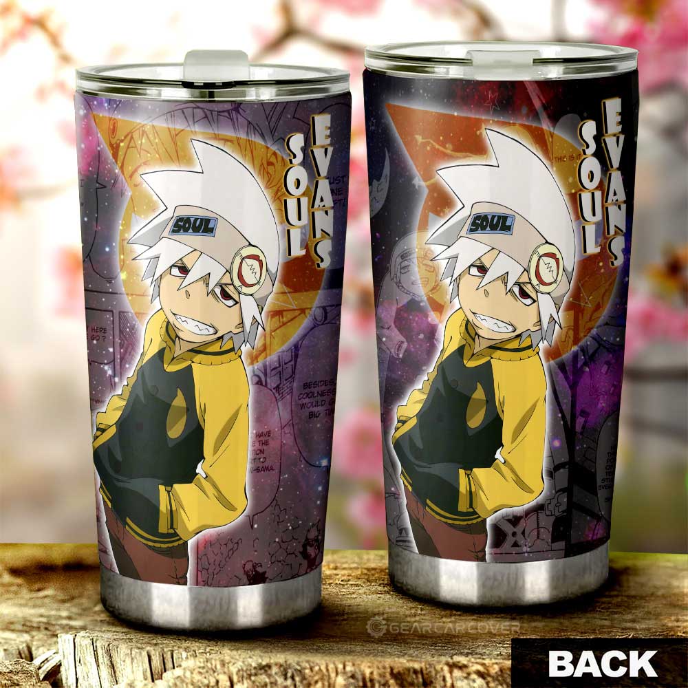 Soul Evans Tumbler Cup Custom Soul Eater Anime Manga Galaxy Style - Gearcarcover - 3