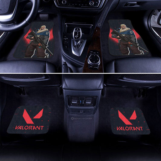 Sova Car Floor Mats Custom Valorant Agent - Gearcarcover - 2
