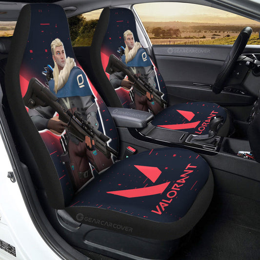 Sova Car Seat Covers Custom Valorant Agent - Gearcarcover - 2
