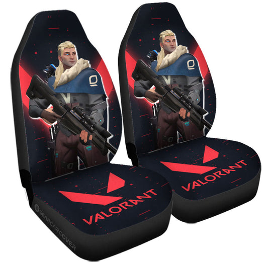 Sova Car Seat Covers Custom Valorant Agent - Gearcarcover - 1