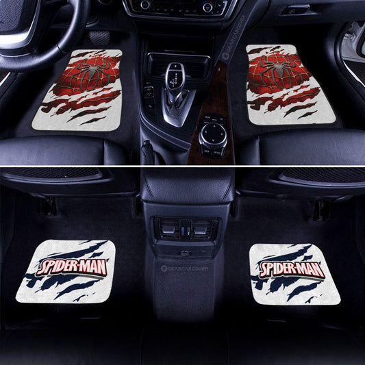 Spider Man Car Floor Mats Custom Uniform Car Accessories - Gearcarcover - 2