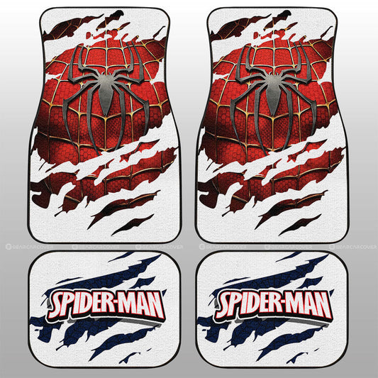 Spider Man Car Floor Mats Custom Uniform Car Accessories - Gearcarcover - 1