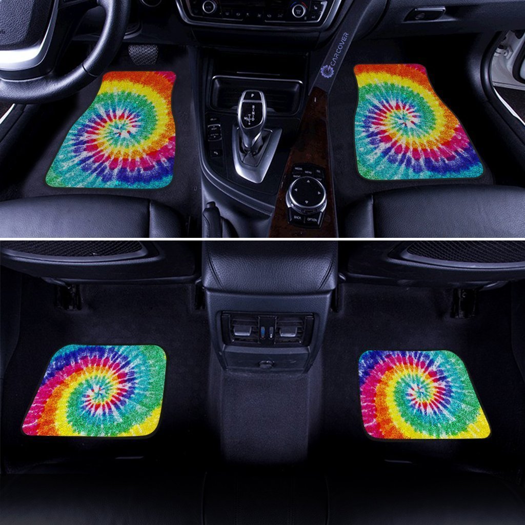 Spiral Tie Dye Car Floor Mats Custom Hippie Car Accessories - Gearcarcover - 2