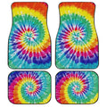 Spiral Tie Dye Car Floor Mats Custom Hippie Car Accessories - Gearcarcover - 1