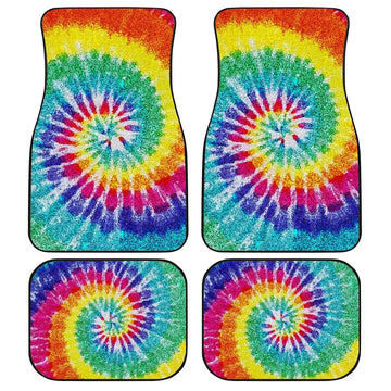 Spiral Tie Dye Car Floor Mats Custom Hippie Car Accessories - Gearcarcover - 1