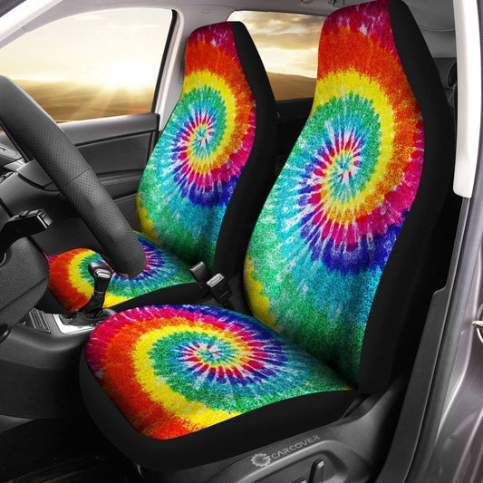 Spiral Tie Dye Car Seat Covers Custom Car Accessories Hippie Gifts - Gearcarcover - 2