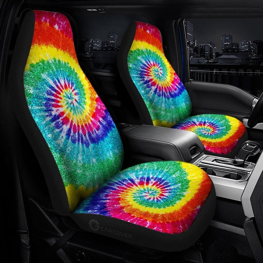 Spiral Tie Dye Car Seat Covers Custom Car Accessories Hippie Gifts - Gearcarcover - 1