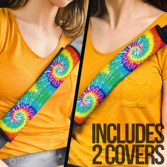 Spiral Tie Dye Seat Belt Covers Custom Hippie Car Accessories Gifts - Gearcarcover - 2