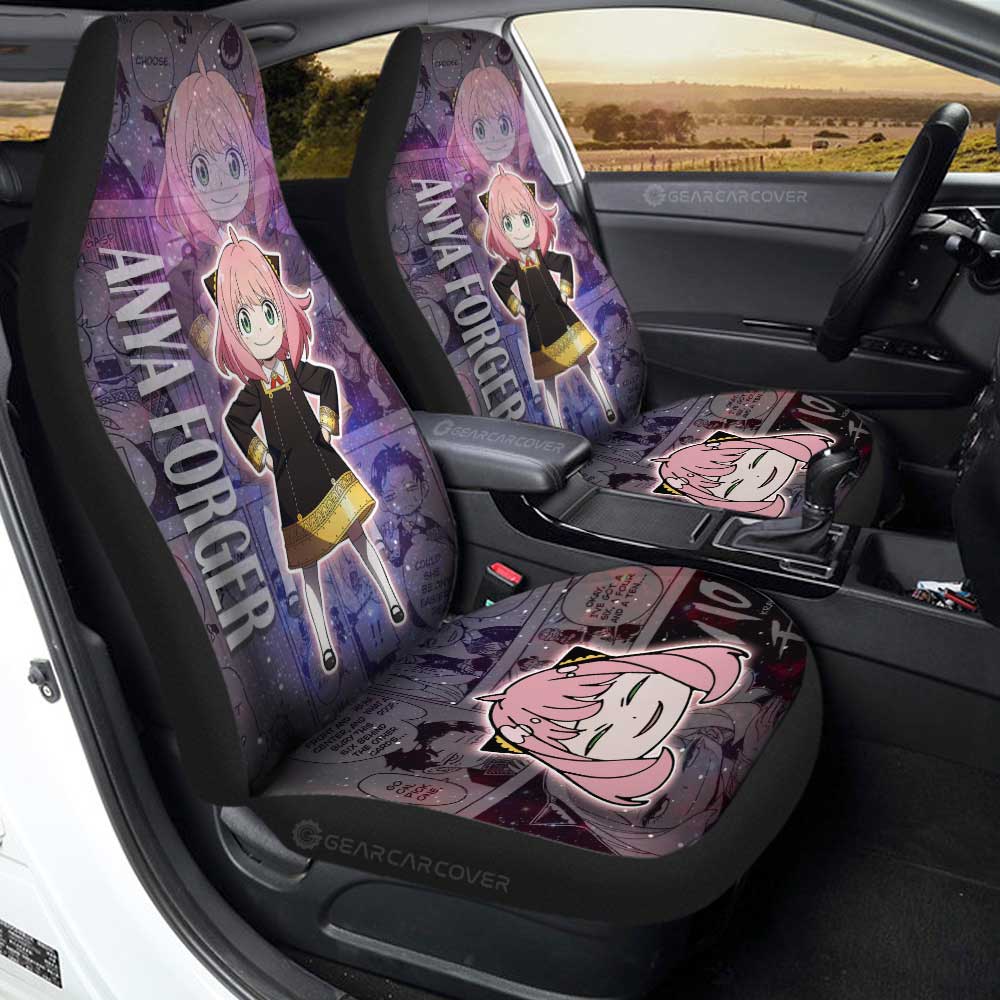 Spy x Family Anime Car Seat Covers Custom Anya Forger Galaxy Style Car Accessories - Gearcarcover - 1