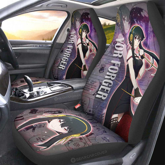 Spy x Family Anime Car Seat Covers Custom Yor Forger Galaxy Style Car Accessories - Gearcarcover - 2