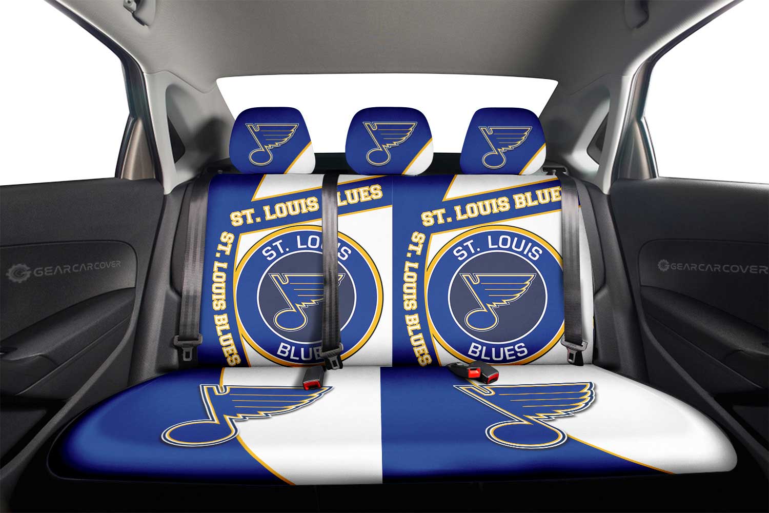 St. Louis Blues Car Back Seat Cover Custom Car Accessories For Fans - Gearcarcover - 2