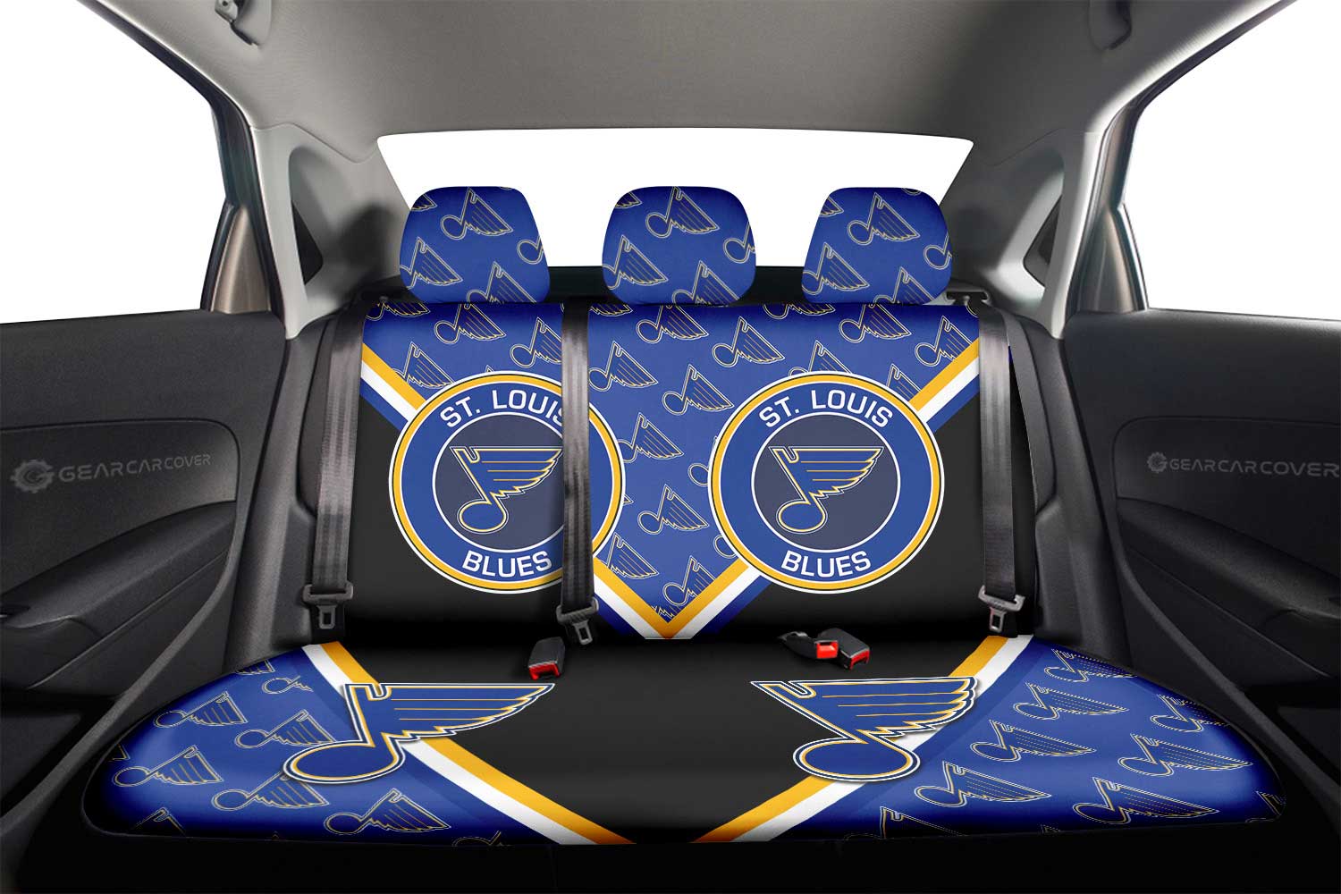 St. Louis Blues Car Back Seat Cover Custom Car Accessories For Fans - Gearcarcover - 2
