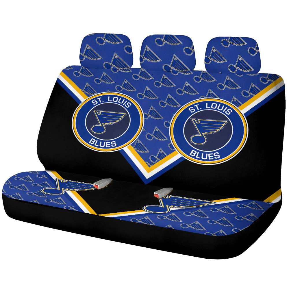 St. Louis Blues Car Back Seat Cover Custom Car Accessories For Fans - Gearcarcover - 1
