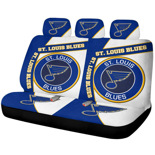St. Louis Blues Car Back Seat Cover Custom Car Accessories For Fans - Gearcarcover - 1