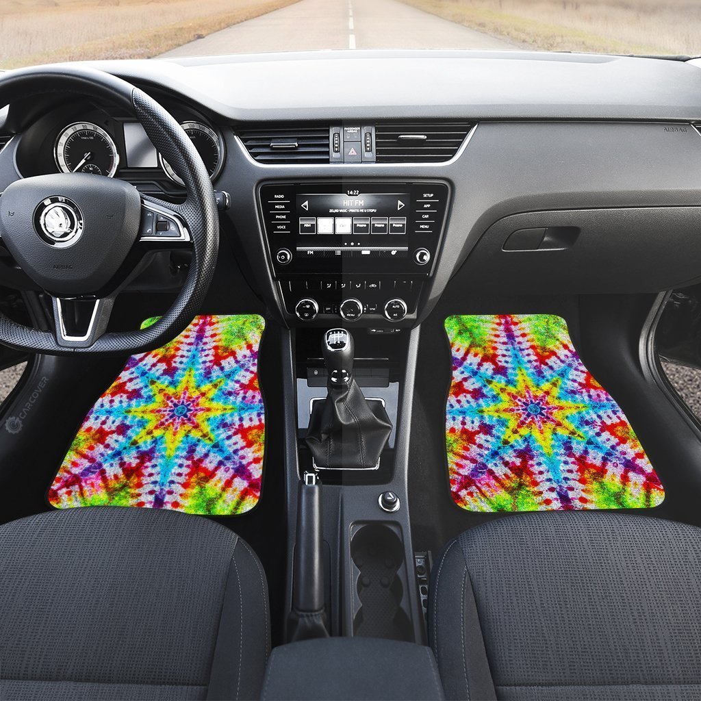 Star Tie Dye Car Floor Mats Custom Hippie Car Accessories Gifts - Gearcarcover - 3
