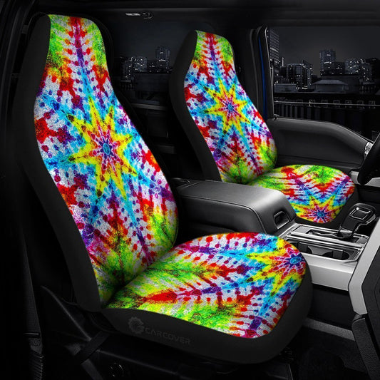 Star Tie Dye Car Seat Covers Custom Car Accessories Hippie Gifts - Gearcarcover - 1