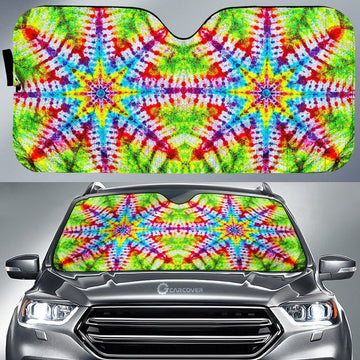 Star Tie Dye Car Sunshade Custom Printed Hippie Car Accessories - Gearcarcover - 1