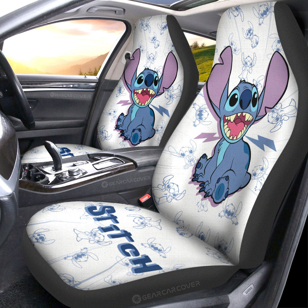 Stitch Car Seat Covers Custom Cartoon Car Accessories - Gearcarcover - 2