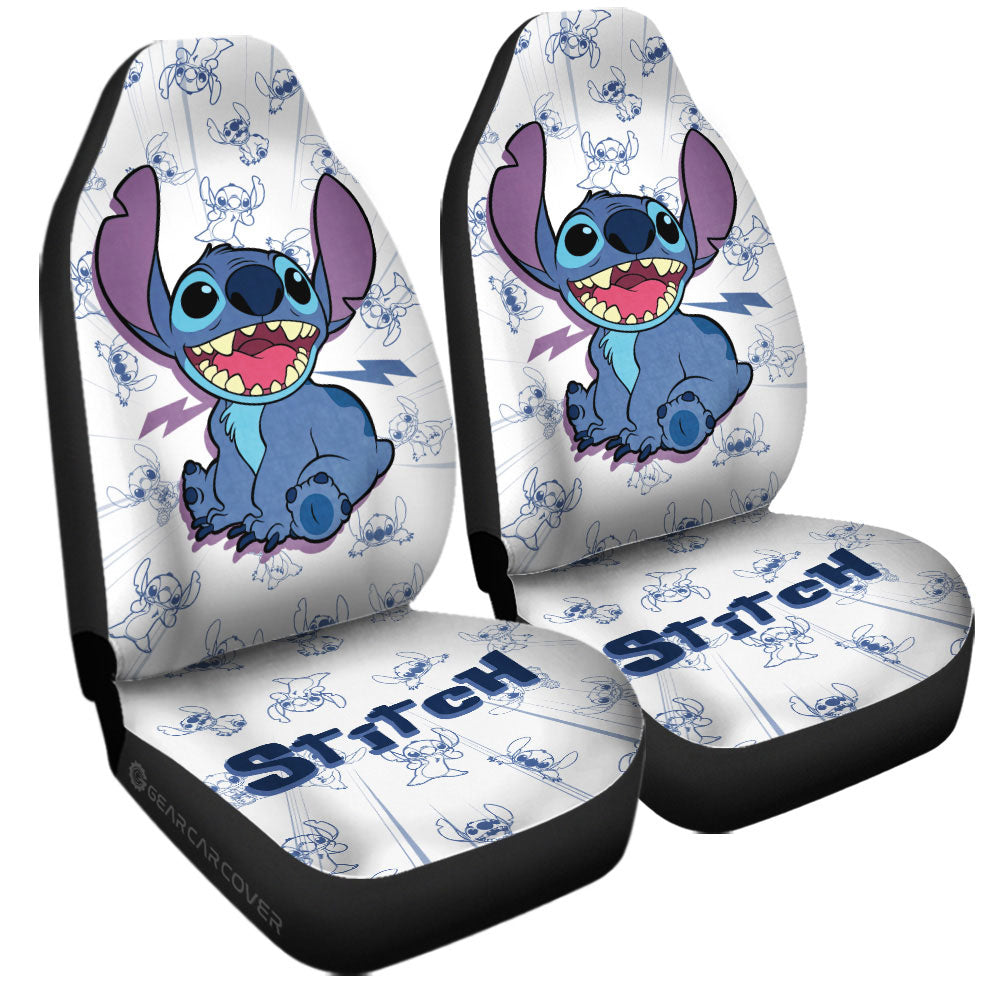 Stitch Car Seat Covers Custom Cartoon Car Accessories - Gearcarcover - 3