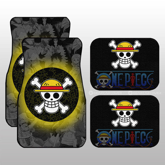 Straw Hat Pirates Flag Car Floor Mats Custom One Piece Anime Car Accessories - Gearcarcover - 1