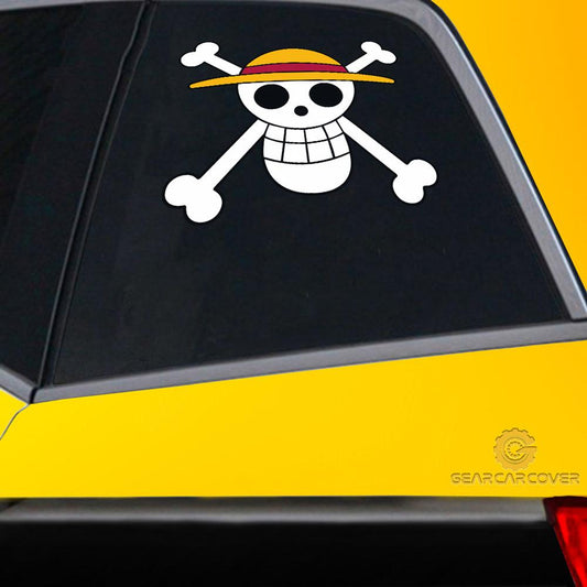 Straw Hat Pirates Flag Car Sticker Custom One Piece Anime Car Accessories - Gearcarcover - 2