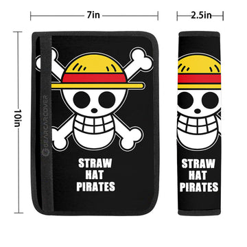 Straw Hat Pirates Flag Seat Belt Covers Custom One Piece Anime Car Accessories - Gearcarcover - 1