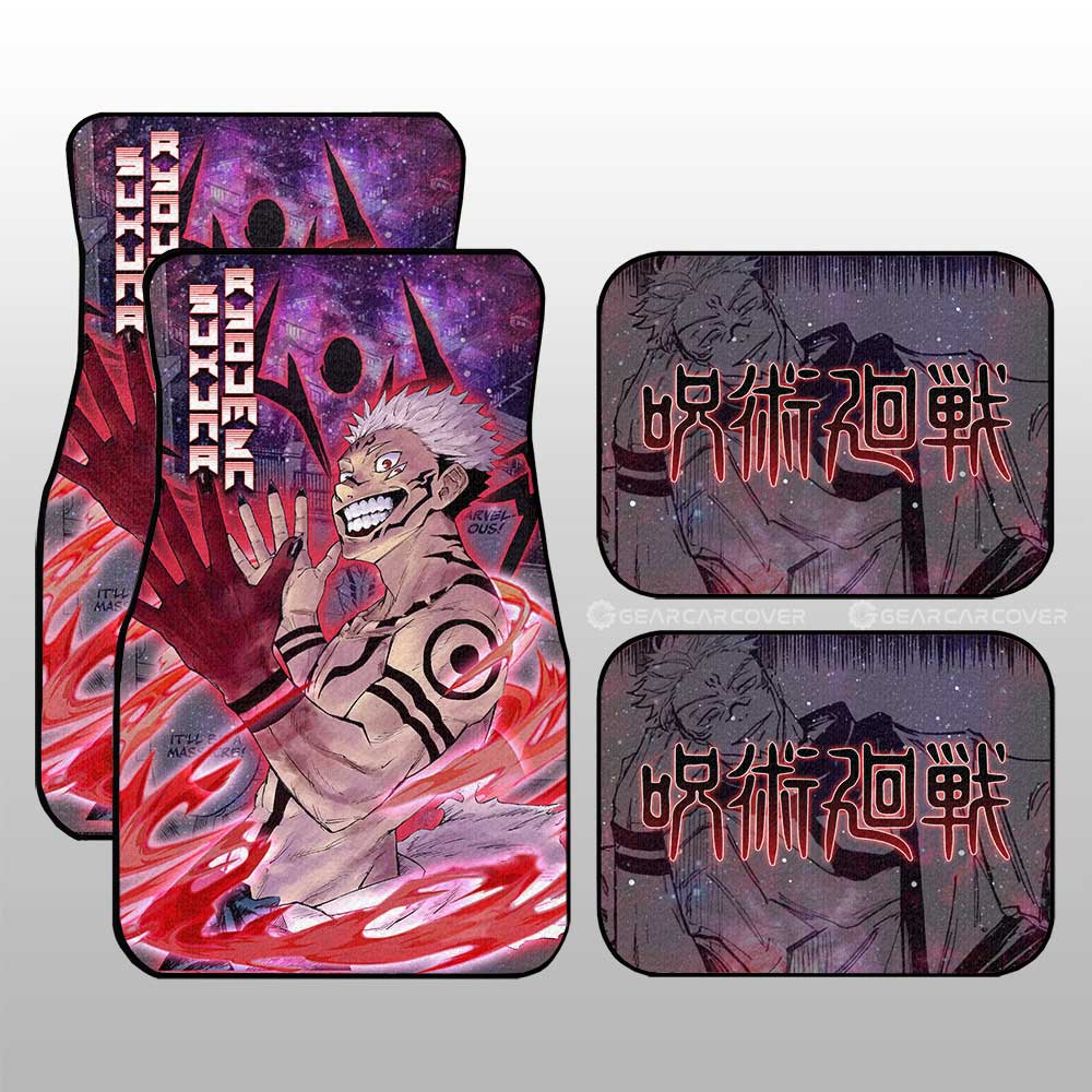 Sukuna Ryoumen Car Floor Mats Custom Jujutsu Kaisen Anime Galaxy Manga Style - Gearcarcover - 1