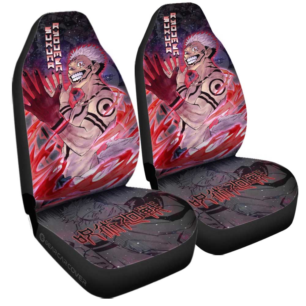 Sukuna Ryoumen Car Seat Covers Custom Jujutsu Kaisen Anime Galaxy Manga Style - Gearcarcover - 3