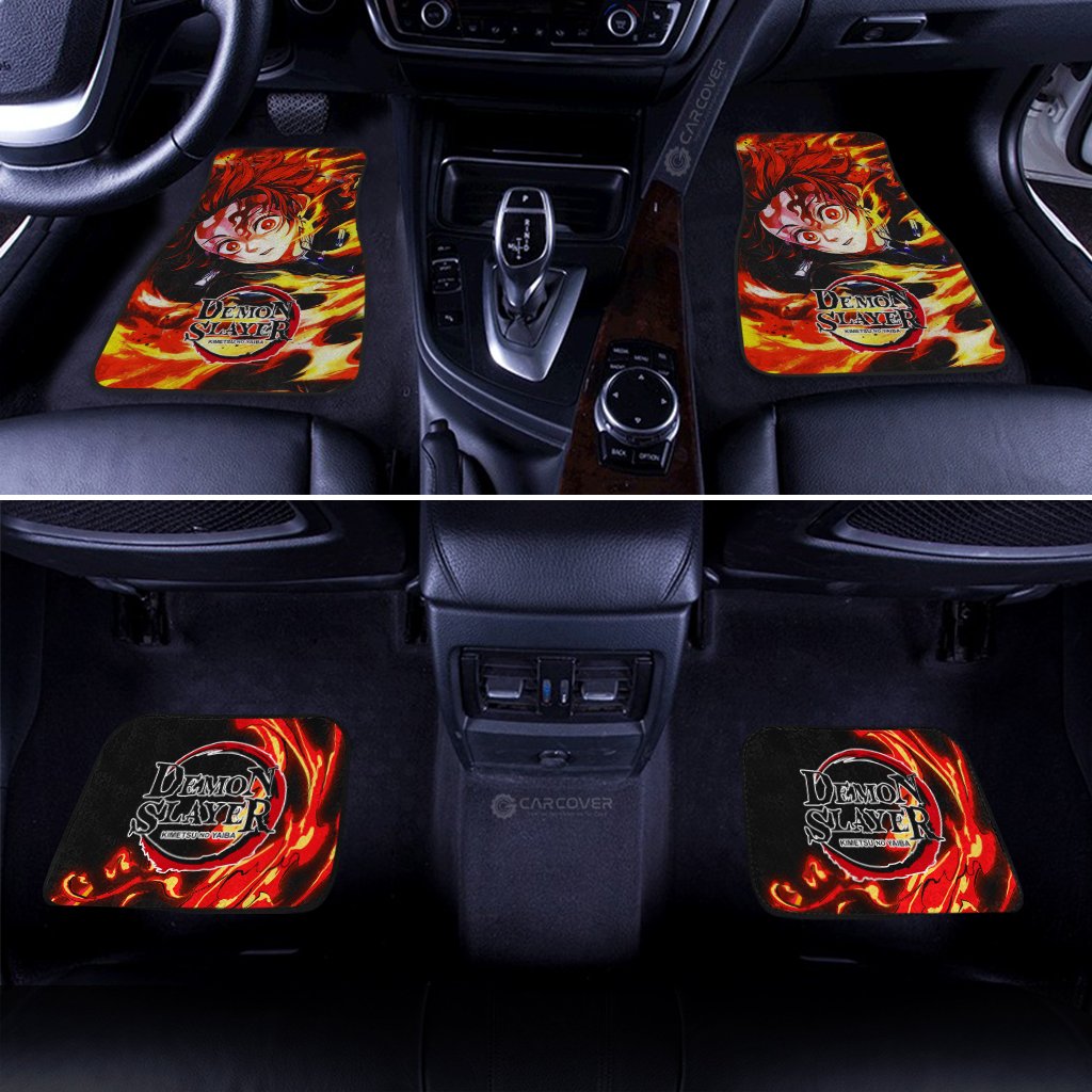 Sun Breathing Tanjiro Car Floor Mats Custom Anime Demon Slayer Car Accessories - Gearcarcover - 3