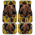 Sunflower Brown Dachshund Car Floor Mats Idea Car Accessories For Dachshund Owners - Gearcarcover - 1