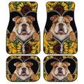 Sunflower Bulldog Car Floor Mats Idea Car Accessories For Bulldog Owners - Gearcarcover - 1