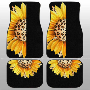 Sunflower Car Floor Mats Custom Personalized Name Car Accessories - Gearcarcover - 1