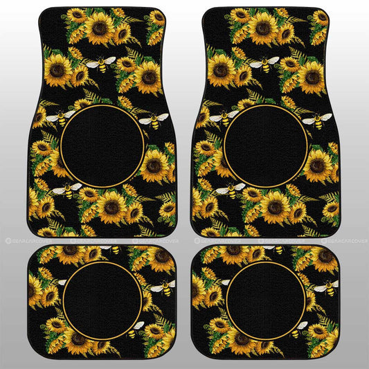 Sunflower Car Floor Mats Custom Personalized Name Car Accessories - Gearcarcover - 1