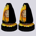 Sunflower Car Seat Covers Custom Personalized Name Car Accessories - Gearcarcover - 2