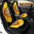 Sunflower Car Seat Covers Custom Personalized Name Car Accessories - Gearcarcover - 3