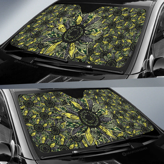 Sunflower Car Sunshade Custom Car Decoration - Gearcarcover - 2