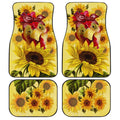 Sunflower Chicken Car Floor Mats Custom Farm Animal Car Accessories - Gearcarcover - 1