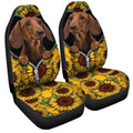 Sunflower Dachshund Car Seat Covers Custom Car Accessories - Gearcarcover - 2
