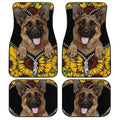 Sunflower German Shepherd Car Floor Mats Car Accessories For German Shepherd Trainers - Gearcarcover - 1