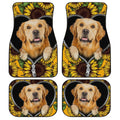 Sunflower Golden Retriever Car Floor Mats Gift Idea For Golden Retriever Owners - Gearcarcover - 1