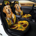 Sunflower Golden Retriever Car Seat Covers Custom Gift Idea For Golden Retriever Owners - Gearcarcover - 2