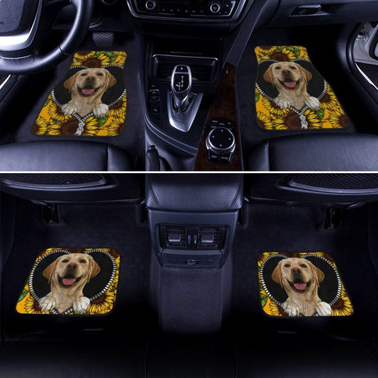Sunflower Labrador Retriever Car Floor Mats Funny Gift Idea For Labrador Retriever Owners - Gearcarcover - 2